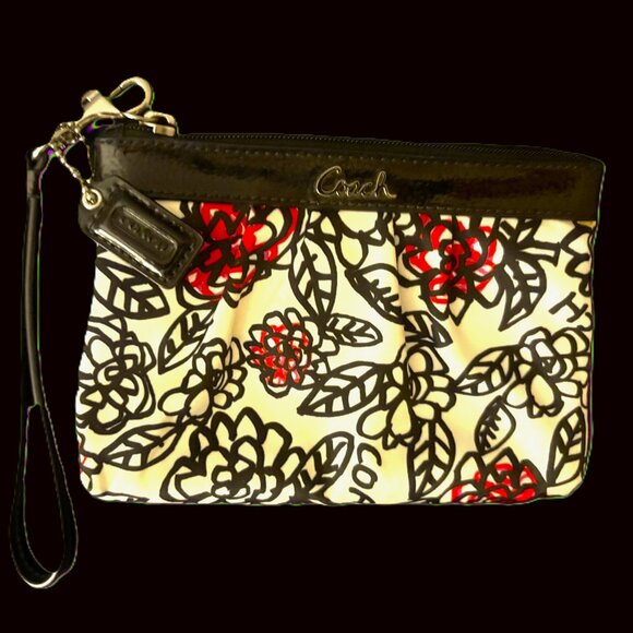 Coach Poppy Y2K Graffiti Daisey Wristlet with hang tag Silver Hardware EUC - Picture 2 of 11